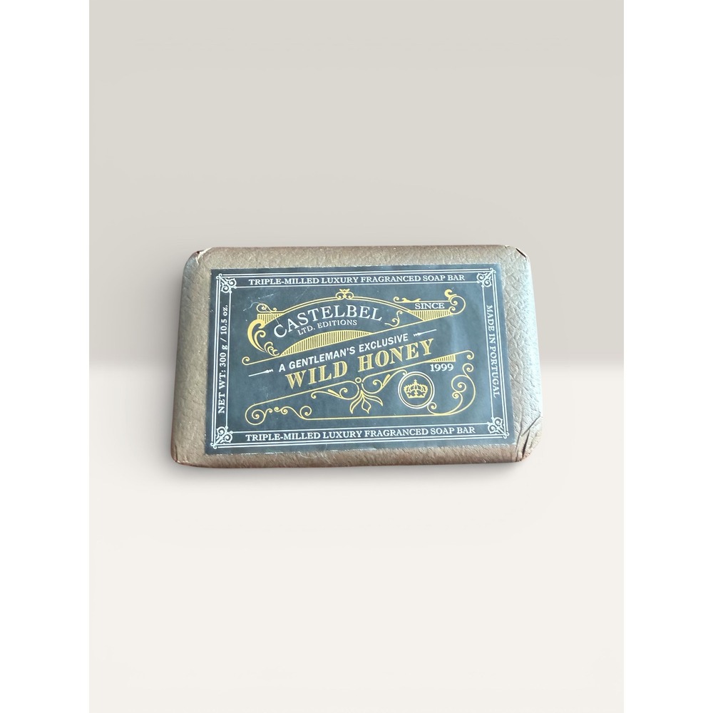 Castelbel Wild Honey Soap Bar Mens 10.5oz Brown New Triple-Milled Portugal